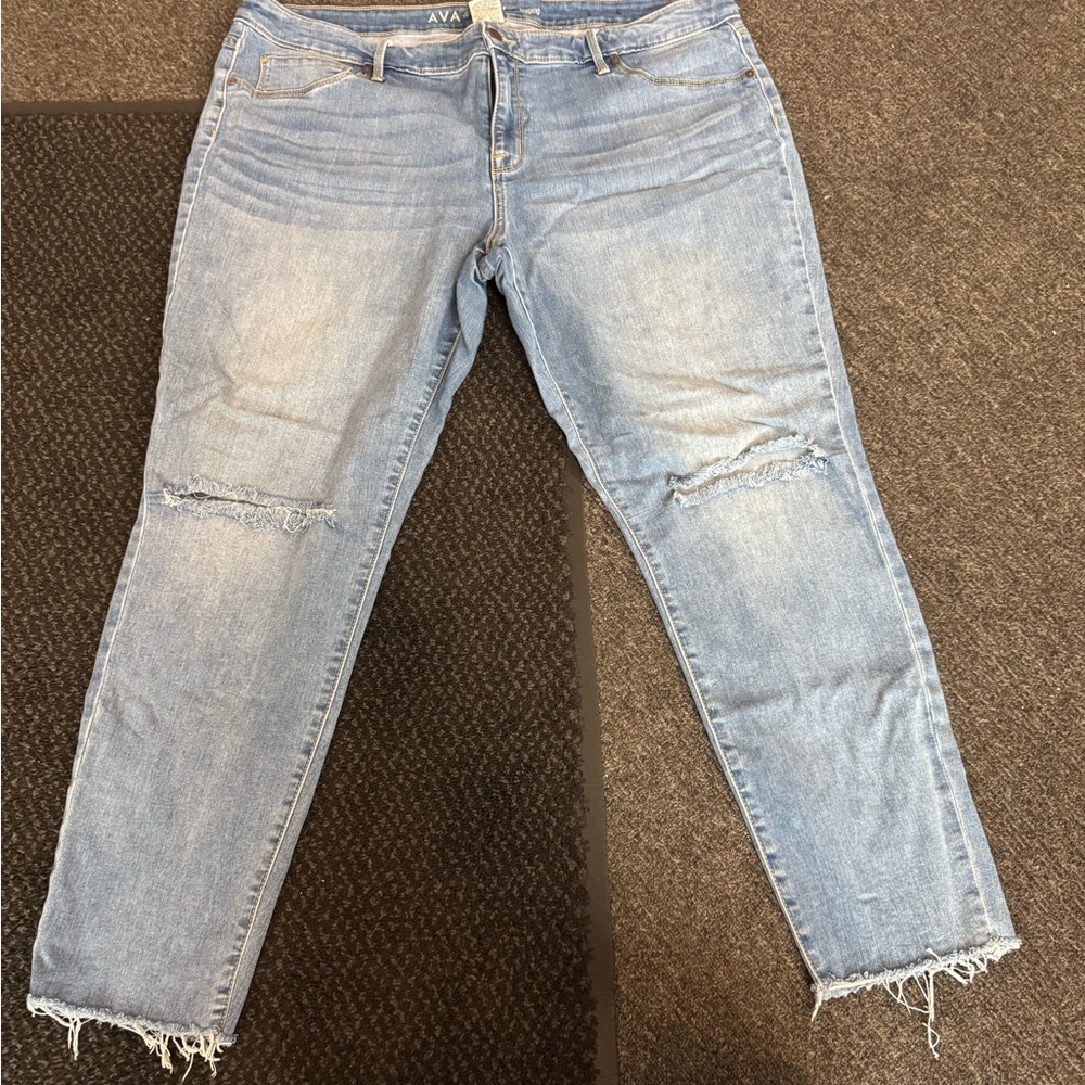 Ava & Viv Blue Straight Leg Jeans 20W